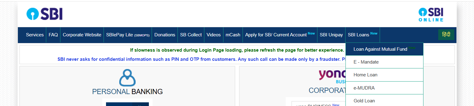 SBI Mutual Fund Loan